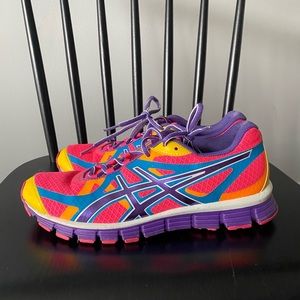 ASICS Gel Extreme 33 8 rainbow bright shoes!